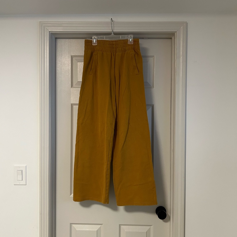 Offline Aerie Mustard Yellow Wide-Leg Sweatpants
